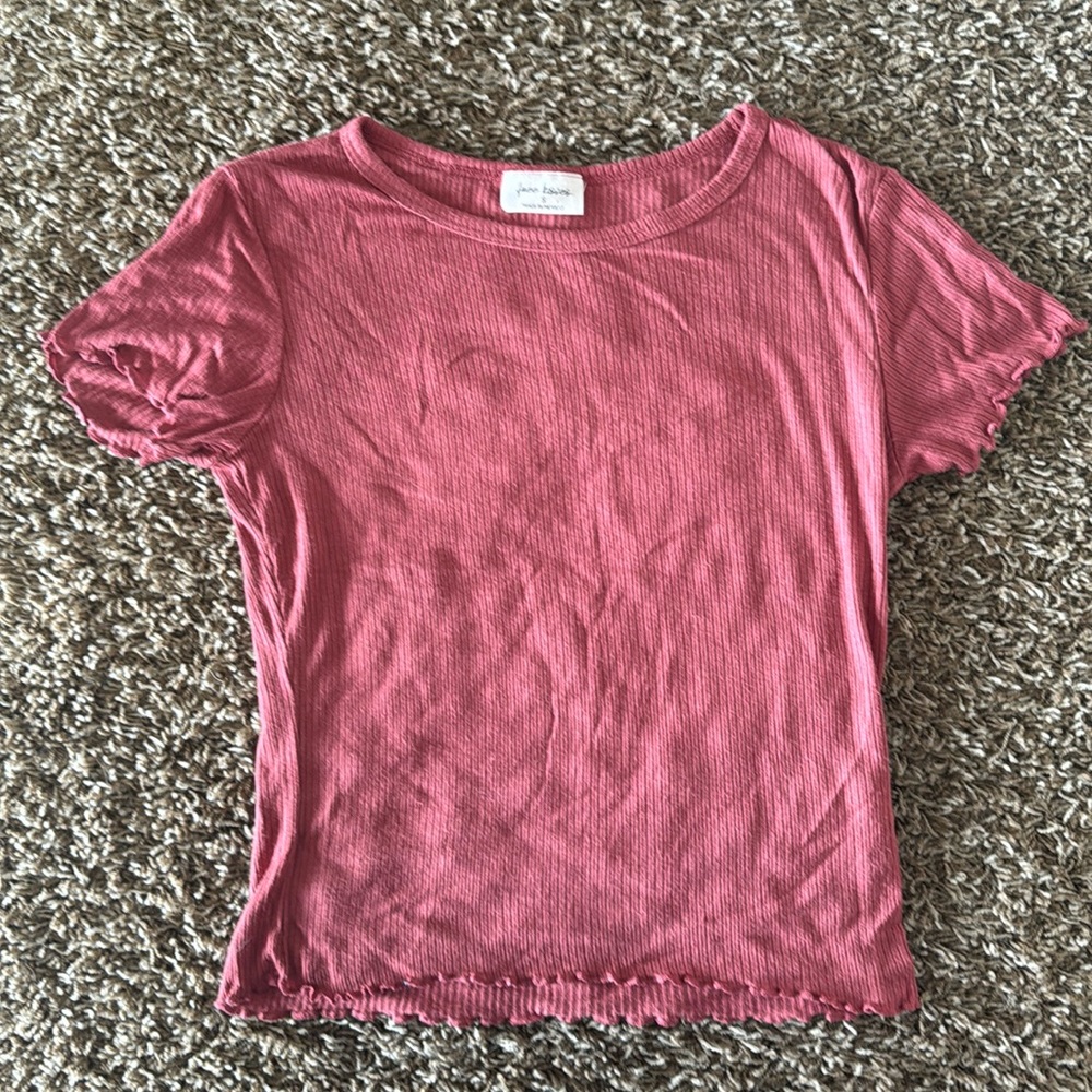 Red crop top